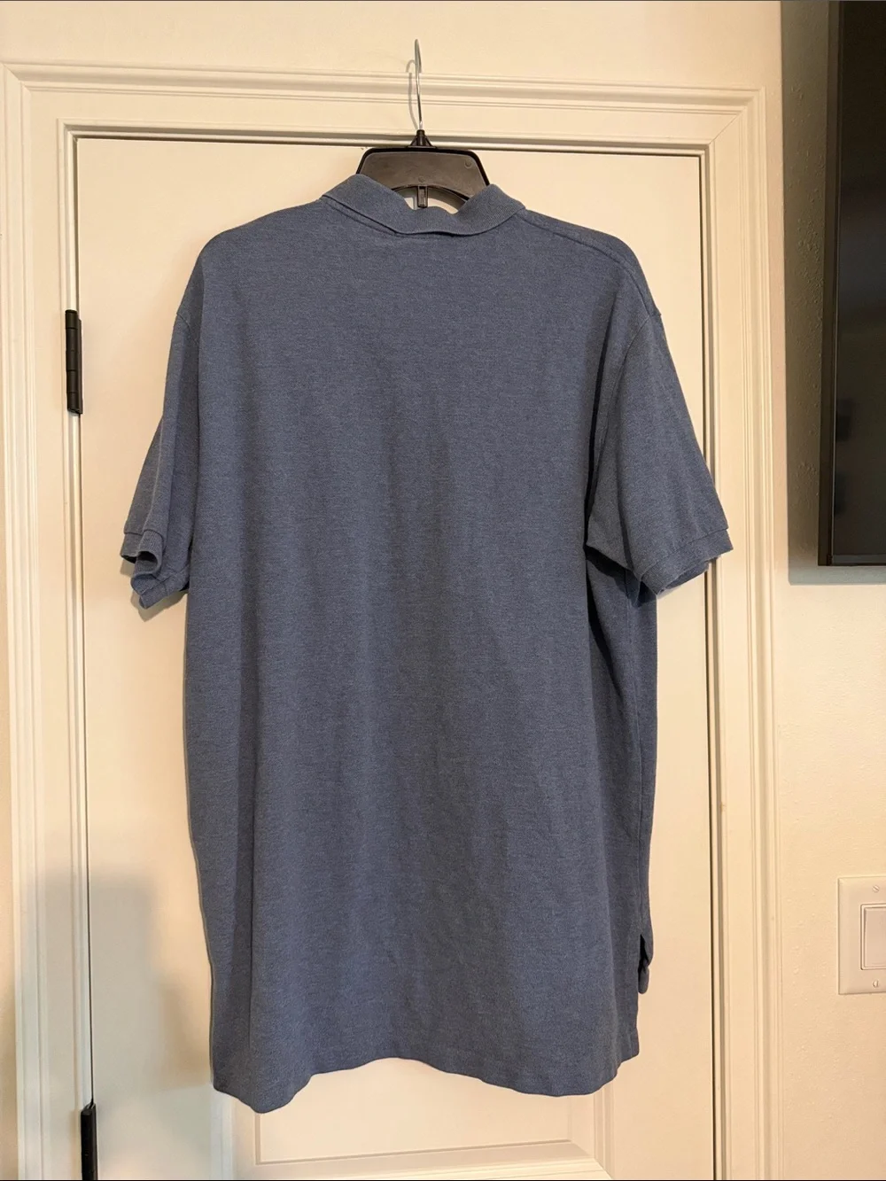 Ralph Lauren Men's Heather Blue Polo with Yellow Pony